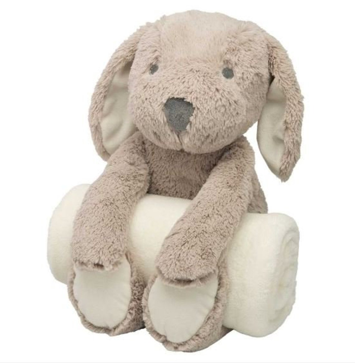 Bedtime Puppy Huggie Personalized Baby Blanket with Plush Etsy