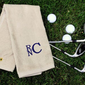 Personalized Golf Towel | Monogrammed Golf Towel | Groomsmen Gift | Custom Golf Gift | Golf Bag Towel | Gift for Him | Golf Accessories