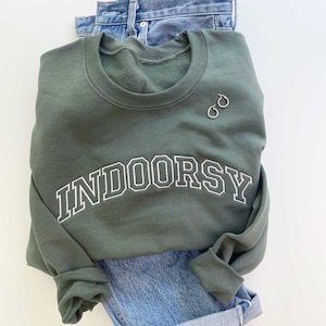 Indoorsy Crewneck Sweatshirt | Athletic Block Pullover