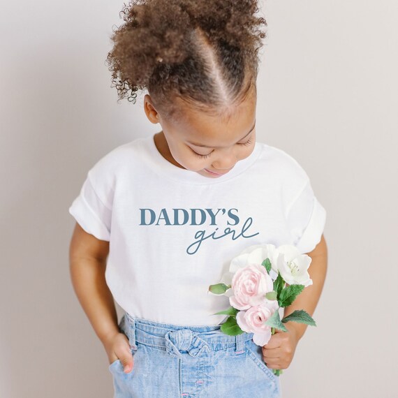 Papa s meisje T shirt Papa en Dochter Tee Shirts Vaderdagcadeau Papa Dochter Tops DTG afdruk Etsy Nederland