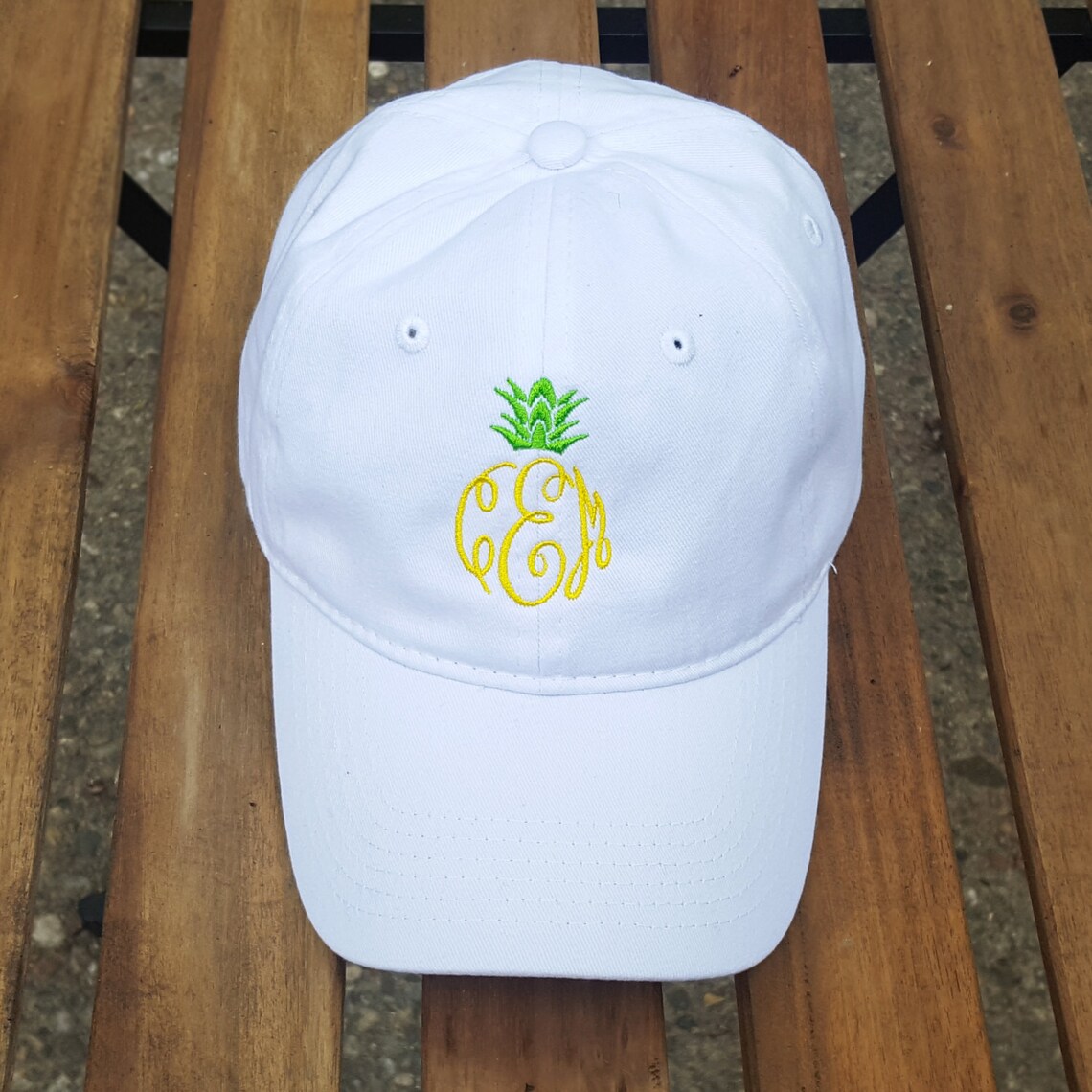 Ladies Monogrammed Pineapple Baseball Cap Multiple Colors Etsy