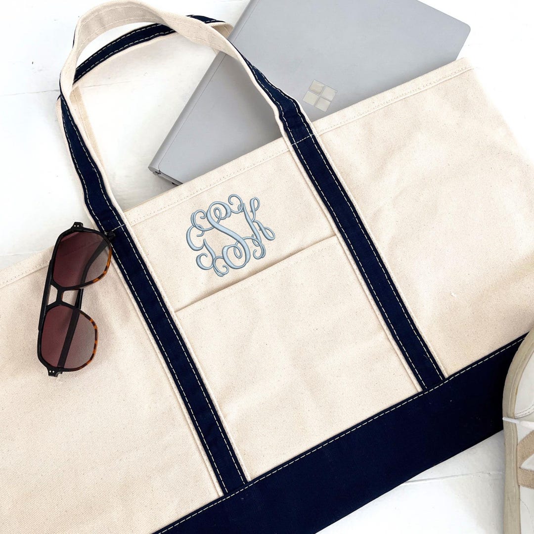 Custom Embroidered Canvas Tote Bag | Personalized Gift - Etsy
