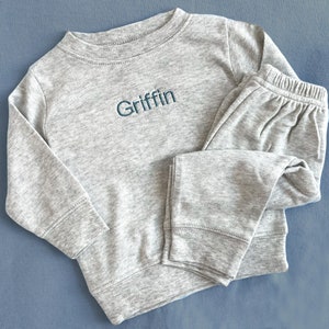 Personalized Embroidered Name Baby Jogger Set, Custom Baby Name Sweater, Baby Girls Sweater With Name, Birthday Gift For Baby , Newborn Gift