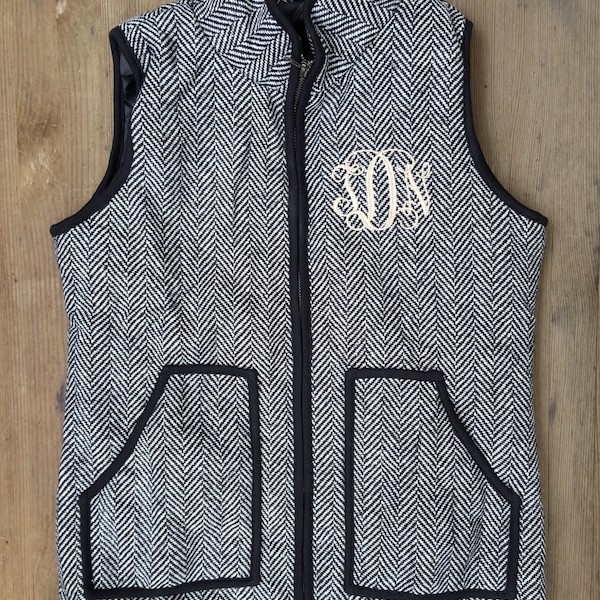 ON SALE!! | Monogrammed Herringbone Vest