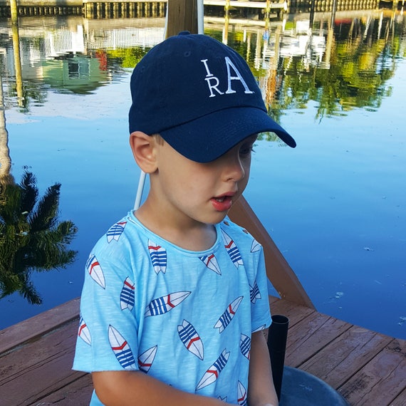 monogrammed toddler baseball hat
