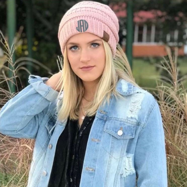 SALE Monogram CC Beanie Beanie Crochet 