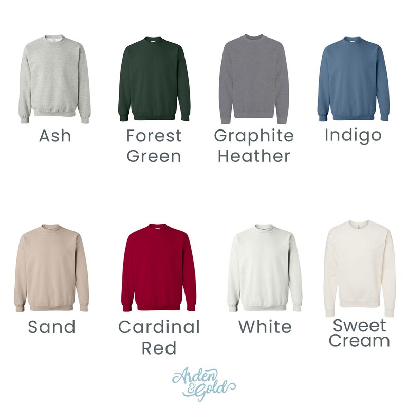 sweatshirt color options