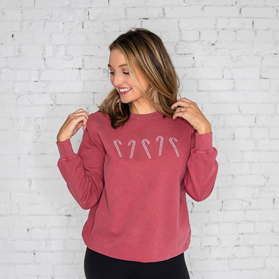 Print Pattern Candy Cane Women's Sweatshirt main image 1