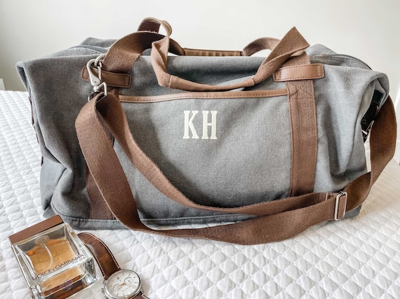 Personalized Weekender Bag Personalized Canvas Duffle 