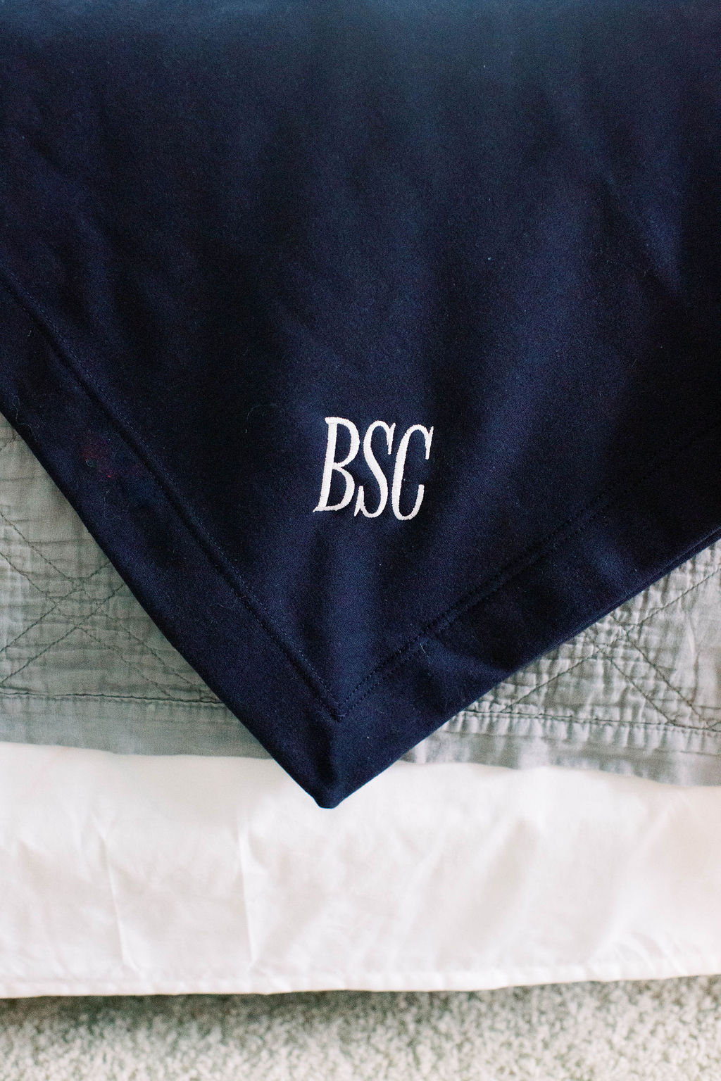 Oversized Monogram Sweatshirt Stadium Blanket | Embroidered and Perso…