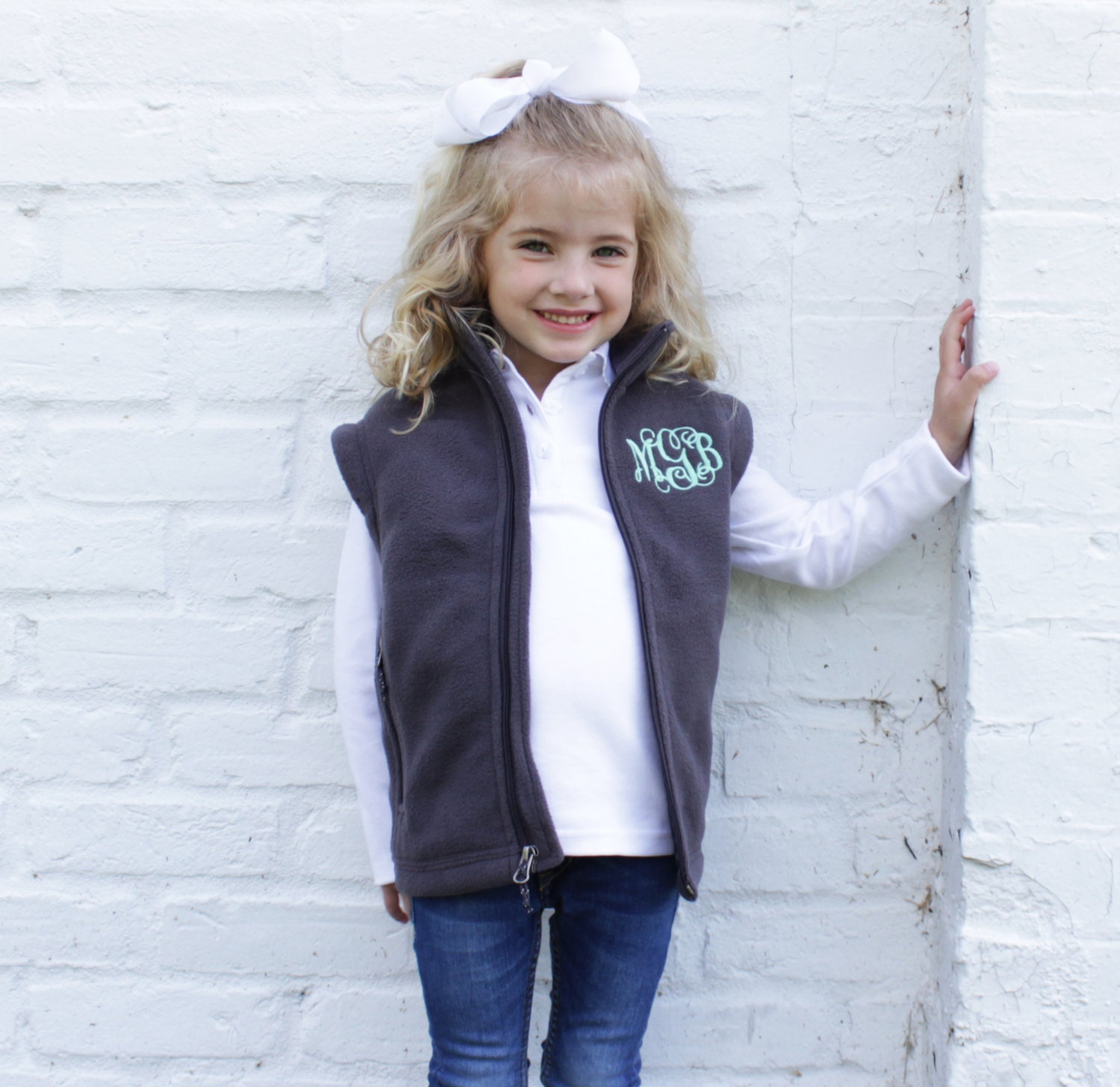 personalized fleece vest