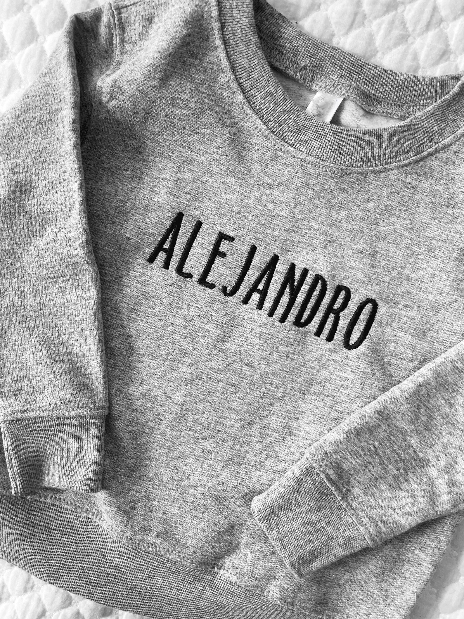Custom Name Embroidered Crewneck Toddler Sweatshirt Etsy