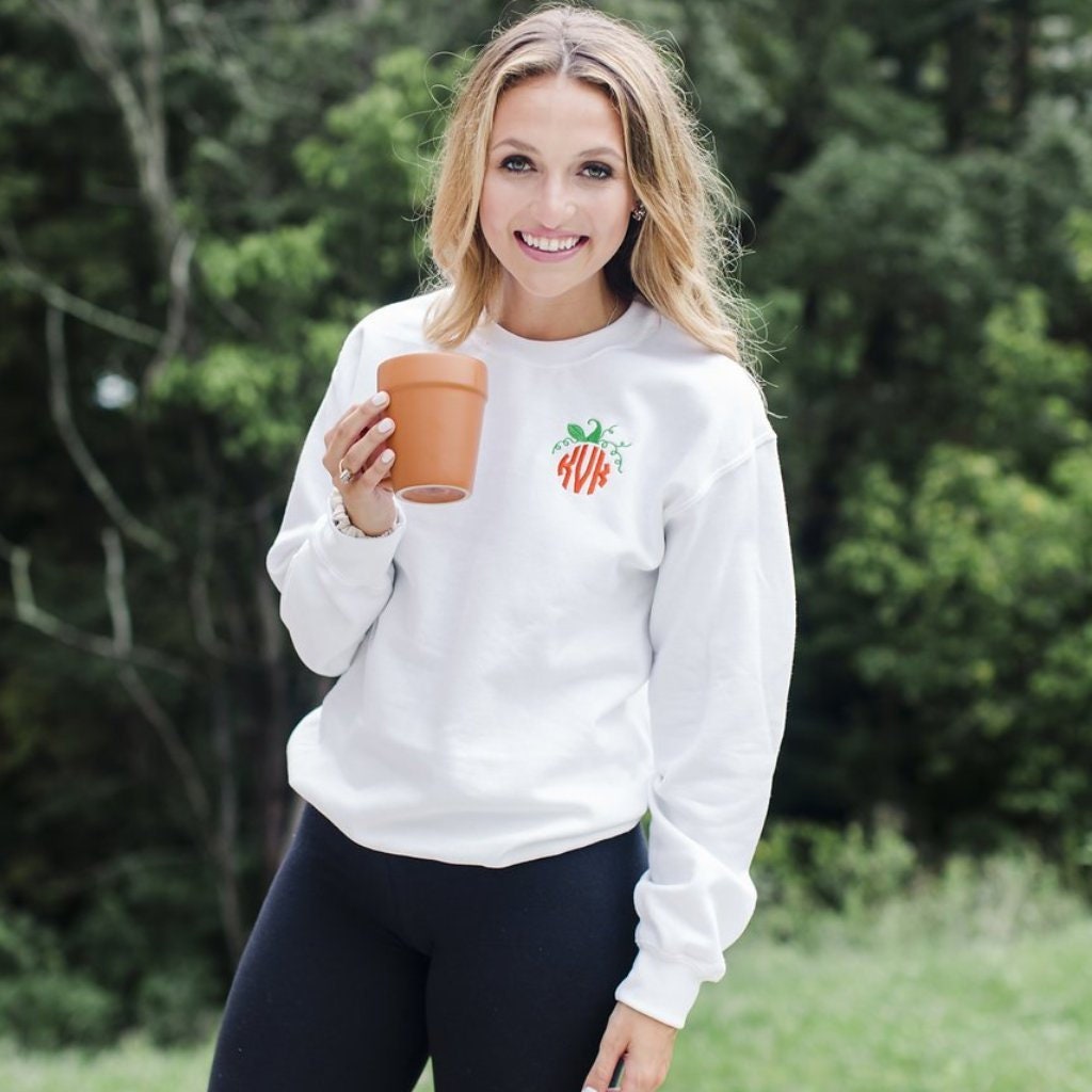 monogram pumpkin sweatshirt