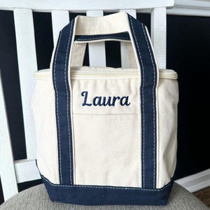 Monogrammed Small Insulated Cooler | Soft Sided Tote Cooler, Personalized | Lunch Bag