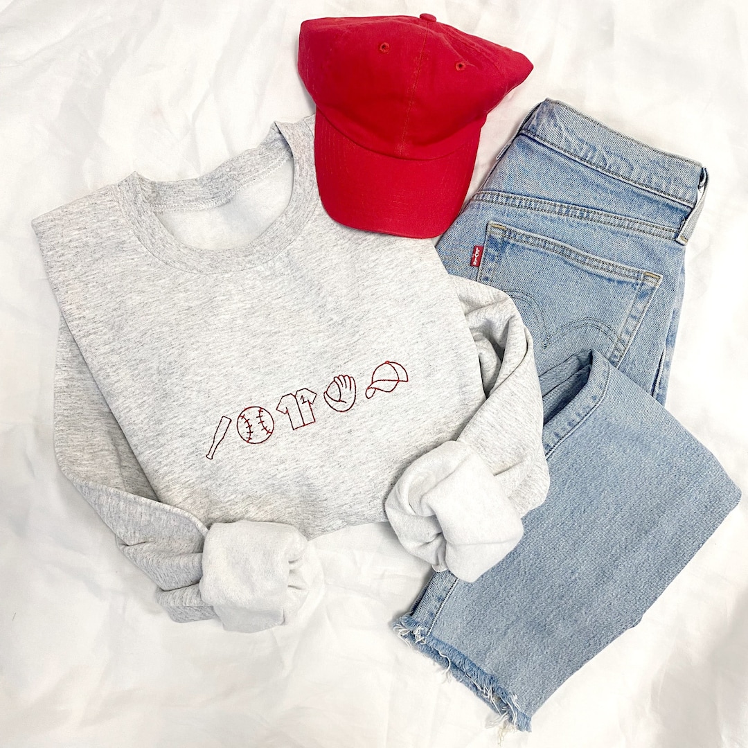 Baseball Pattern Print Women Off Shoulder Sweatshirt