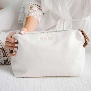 monogram leather pouch