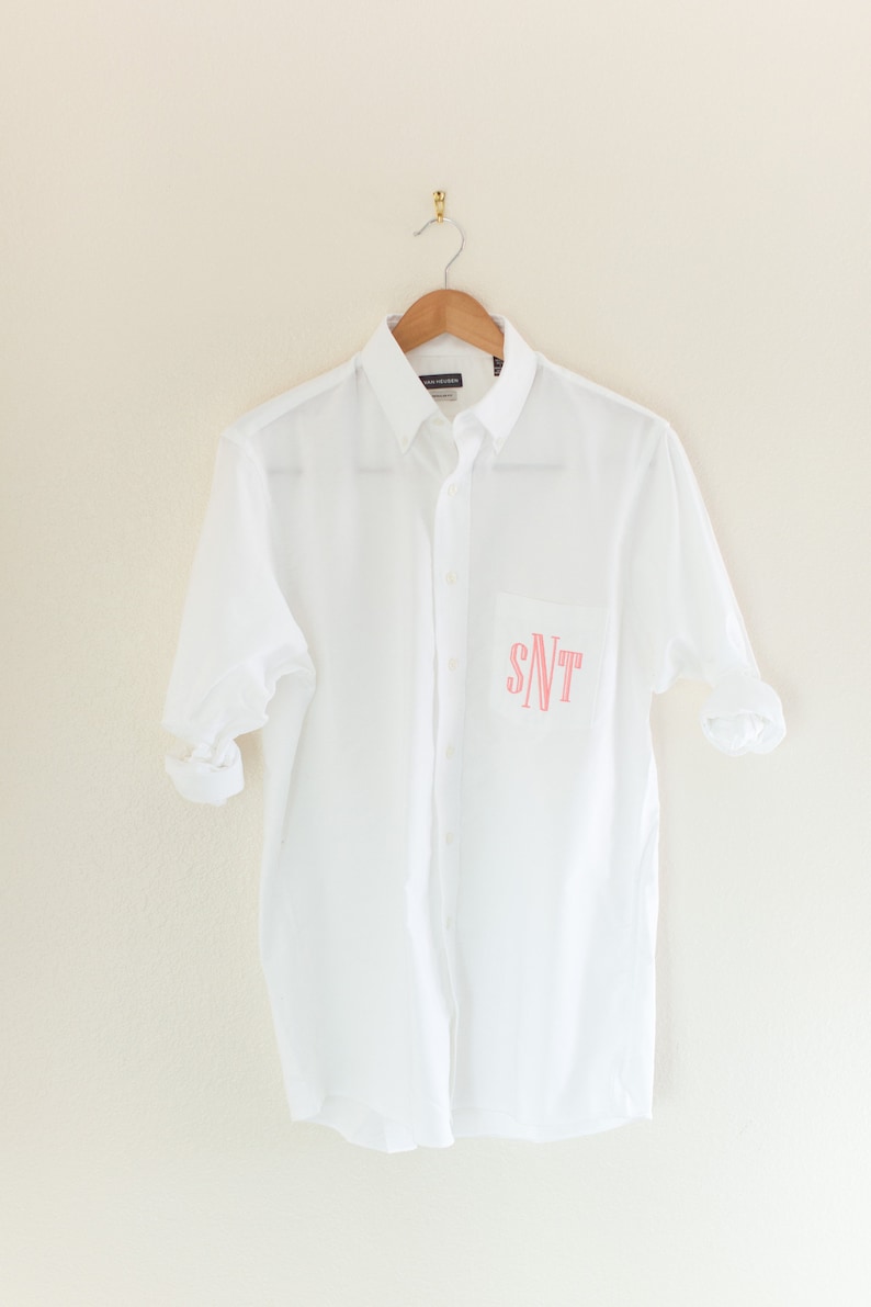 monogrammed oversized shirts