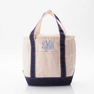 Monogrammed Insulated Cooler | Soft Sided Boat Tote Cooler, Personalized | Small