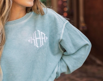 Monogrammiert Cammie Sweatshirt mit Rundhalsausschnitt | Personalisierte Pullover