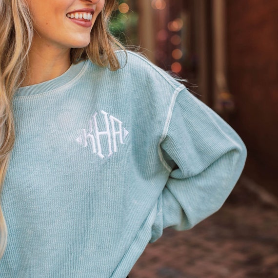 Monogram Sweatshirt Crewneck Sweatshirt Leopard Monogram 