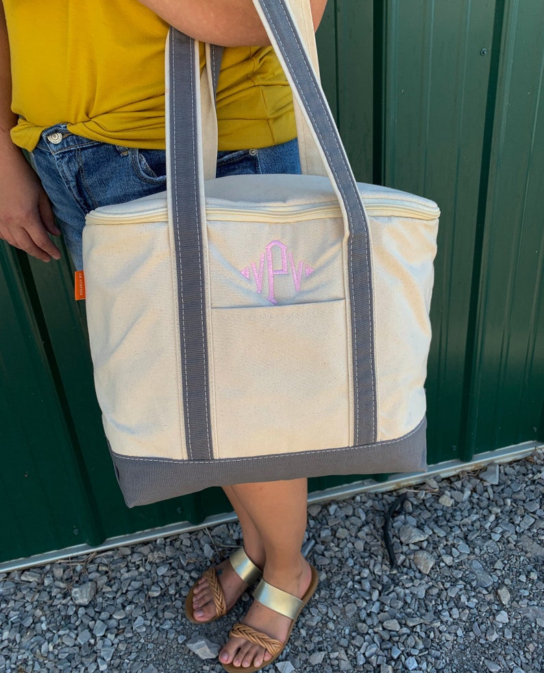 Monogrammed Insulated Cooler | Soft Sided Boat Tote Cooler, Personalized 