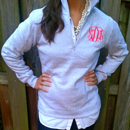 monogram pullover