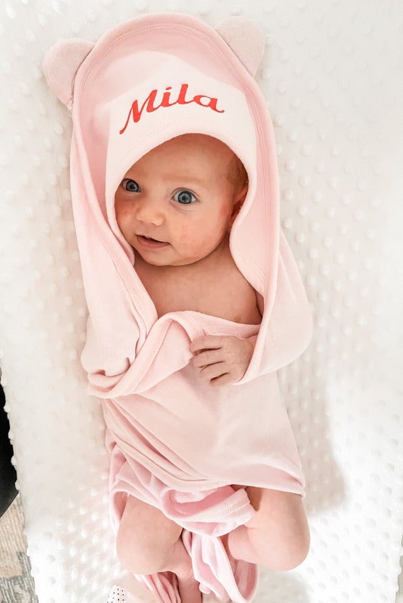 Toalla de bebé con capucha monograma / toalla de bebé con capucha con  orejas / toalla para niños pequeños -  España