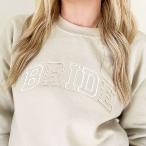Personalized Gift For Bride, Bride Sweatshirt, Embroidered Bride Top, Engagement Gift, Unique Bridal Shower Gift, Future Mrs Sweatshirt