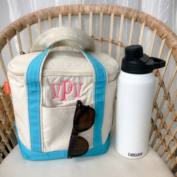 Monogrammed Insulated Cooler Soft Sided Boat Tote Cooler 