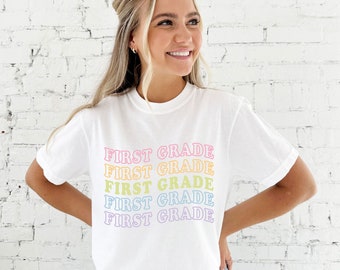 Comfort Colors® First Grade Teacher Shirt, 1st Grade Teacher Shirt, 1st Grade T-Shirt, First Grade TShirt, Elementary School, CC17TC1