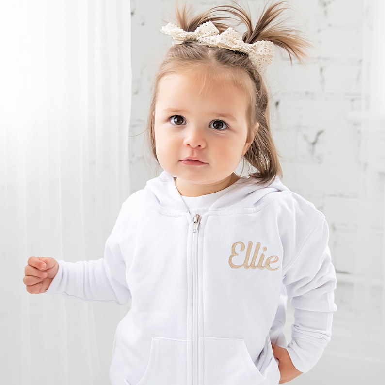 Monogrammed Infant Toddler Full-Zip Hooded Sweatshirt image 1