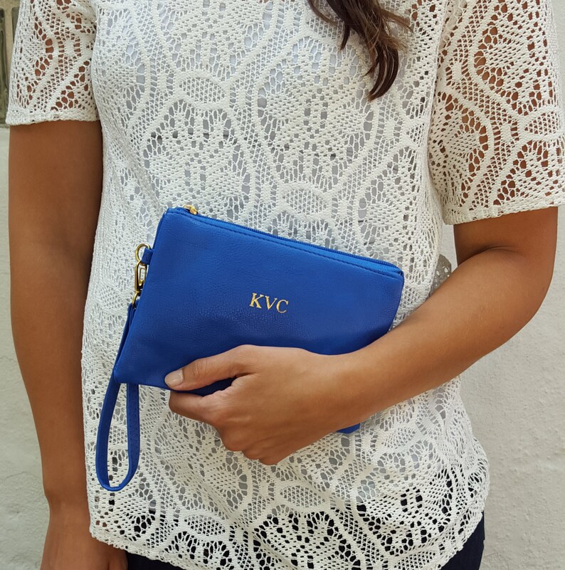 Monogrammed Embossed Clutch Multiple Colors Etsy