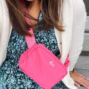 Personalized Initial Crossbody Bag, Personalized Belt Bag | Mini Initial Fanny Pack |Perfect Personalized Bridesmaid and Flower Girl Gift