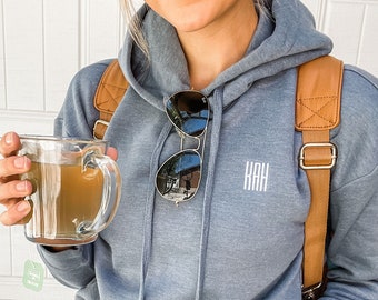 Personalized Cropped Hoodie | Cropped Ladies Monogrammed Sweatshirt