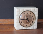 Vintage Sheldon Self Starting Alarm Clock, Vintage Alarm Clock, Art Deco Clock