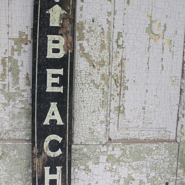 Vintage Wooden Beach Sign Beach Decor