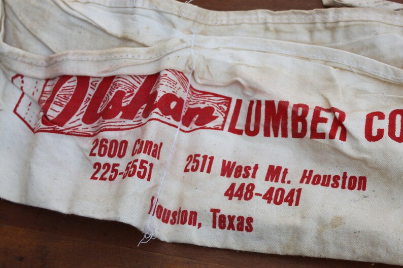 Vintage Lumber Company Work Apron Olshan Lumber Comapny Etsy
