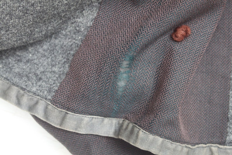 Stadium Blanket Wool Men/'s Suiting Quilt Plaid Wool Throw Vintage Tartan Plaid Quilt