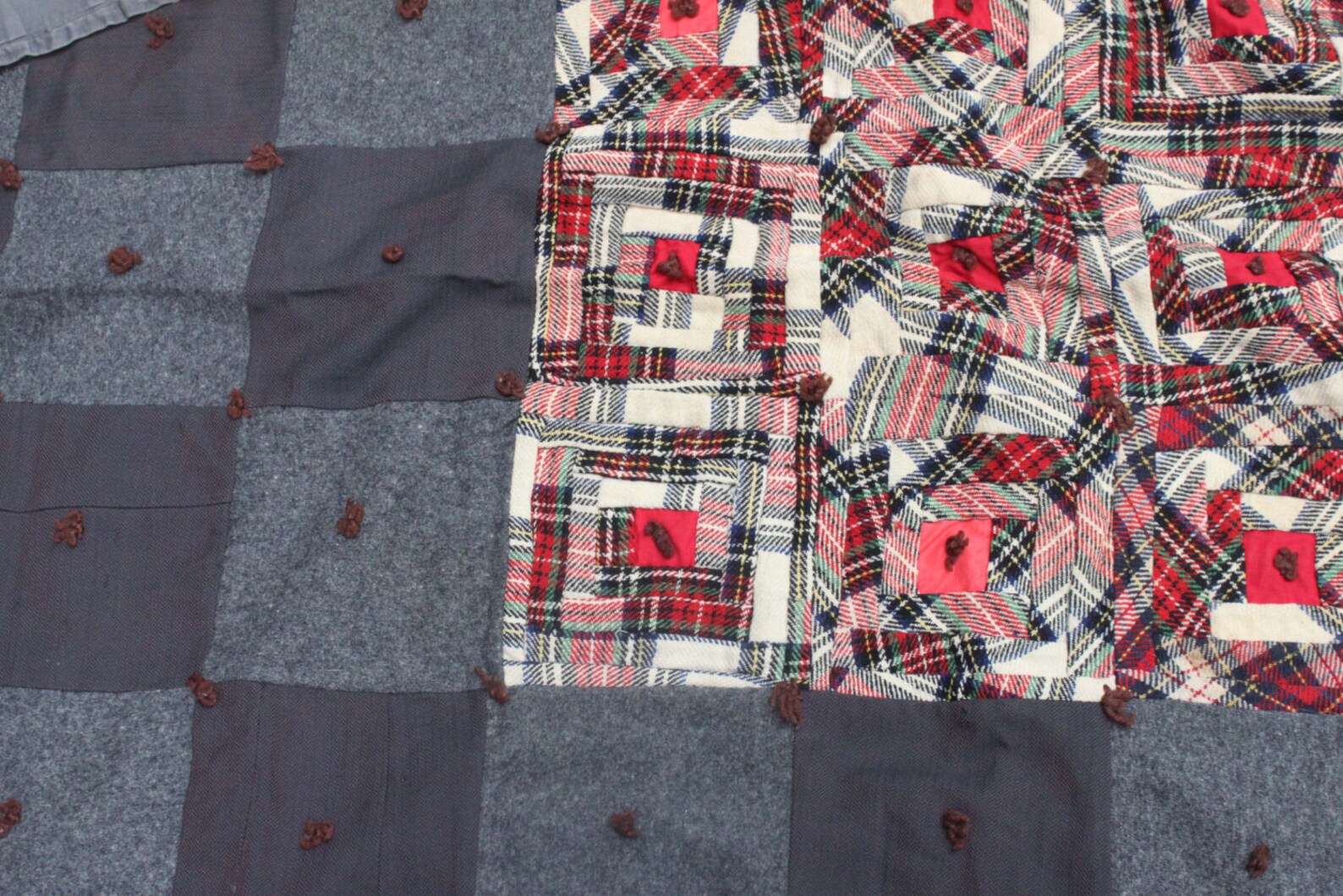 Vintage Tartan Plaid Quilt Plaid Wool Throw Stadium Blanket Etsy