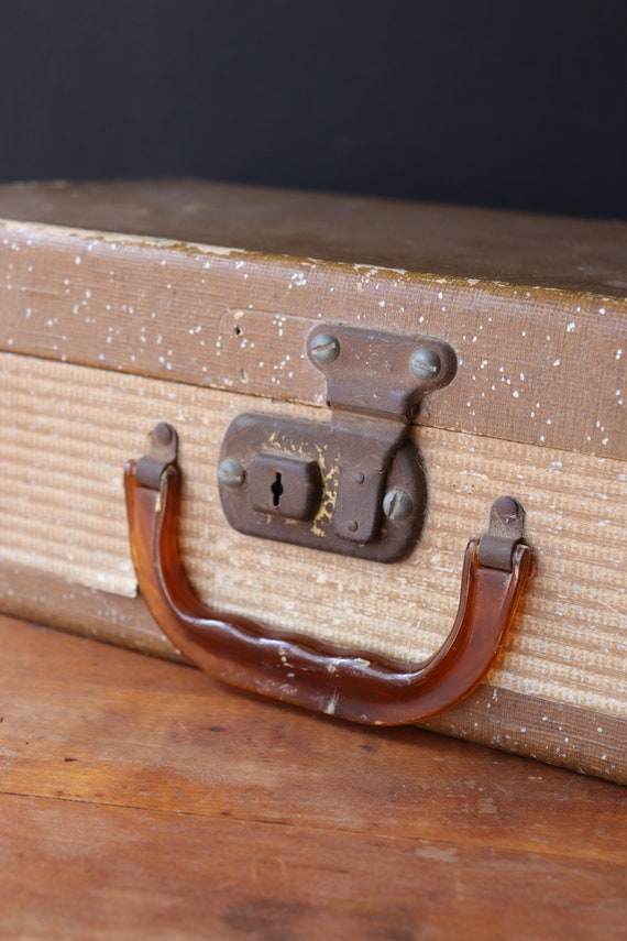 Vintage Striped Suitcase, Vintage Luggage, Retro … - image 10