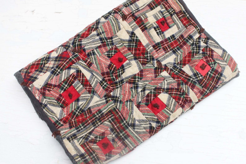 Stadium Blanket Wool Men/'s Suiting Quilt Plaid Wool Throw Vintage Tartan Plaid Quilt
