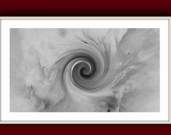 Abstract fine art  Eye of The Storm  Black White modern fine wall art Merrick Miller Original wall poster decor