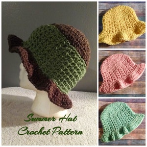 Hat Crochet Pattern PDF - Summer Dreams Crochet Hat Pattern