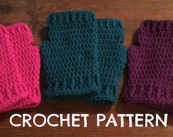 Crochet Pattern Fingerless Gloves PDF