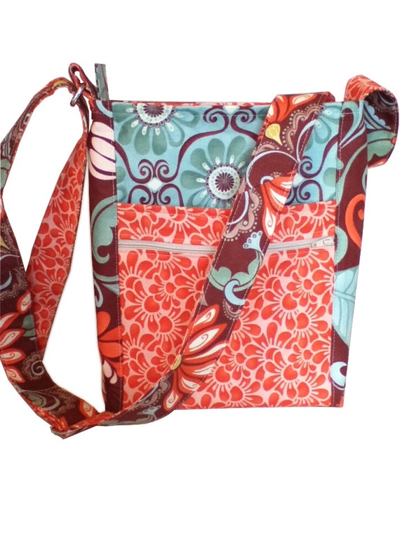 Items similar to Crossbody Purse, Hipster, 2 zip hipster, across the