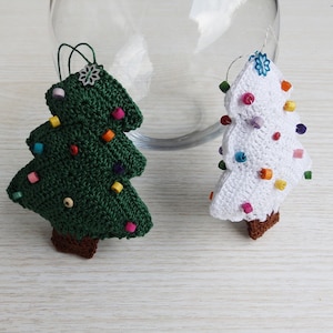 2 Crochet Christmas Tree, Crochet Christmas Ornaments, Christmas Crochet Home Decor