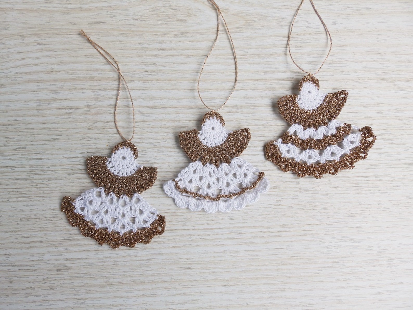 3 Weihnachten häkeln Engel, häkeln Weihnachtsschmuck Baumschmuck Home