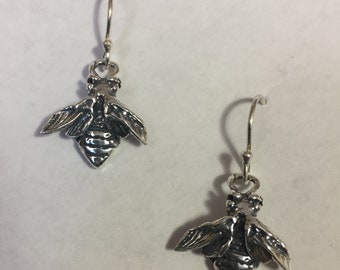 Sterling Silver Bees on silver wires