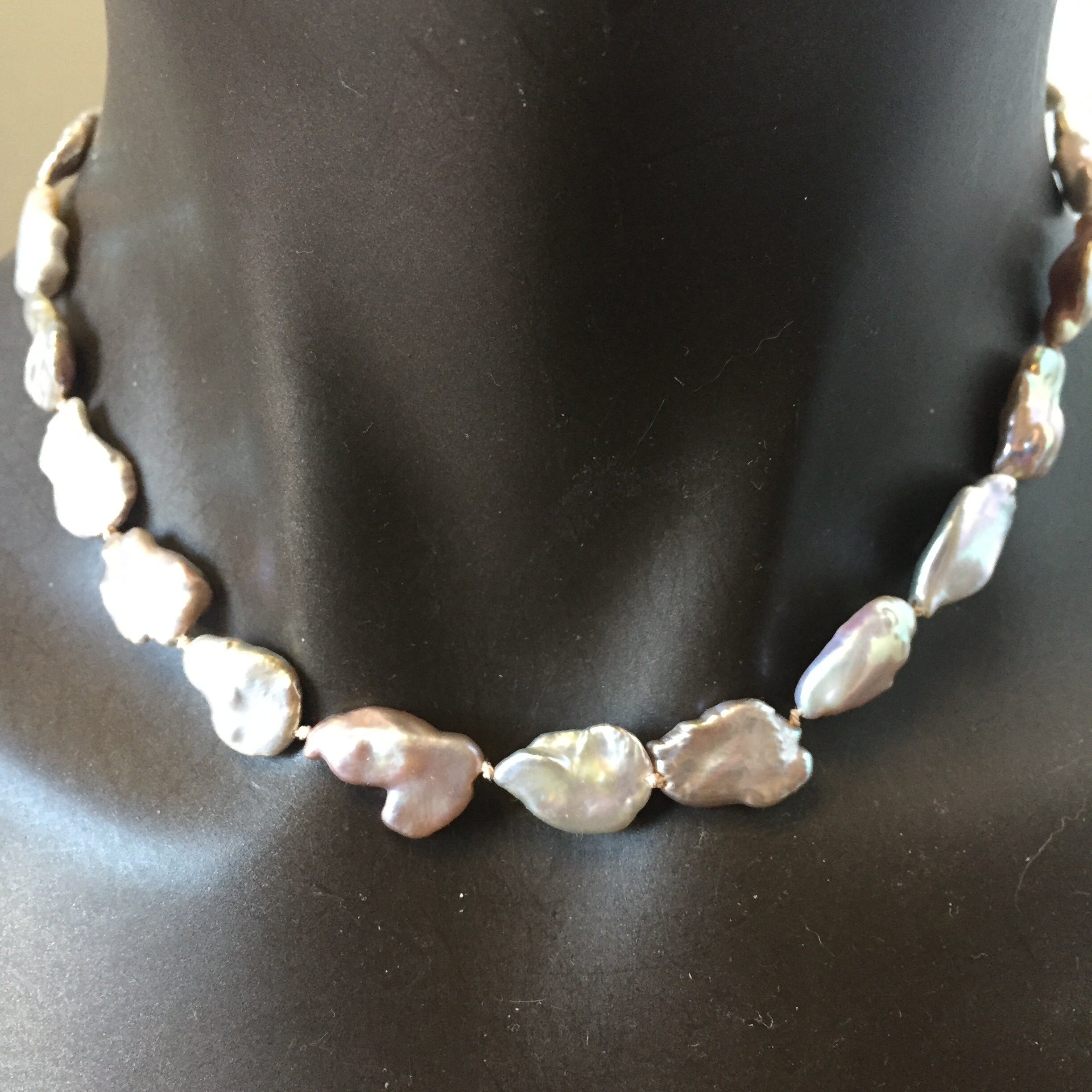 Collana Di Perle Keshi Bianche, Perle Keishi Reborn Naturali - Foto 5