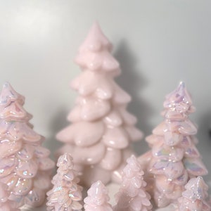 Pink Christmas Trees by Mosser Glass